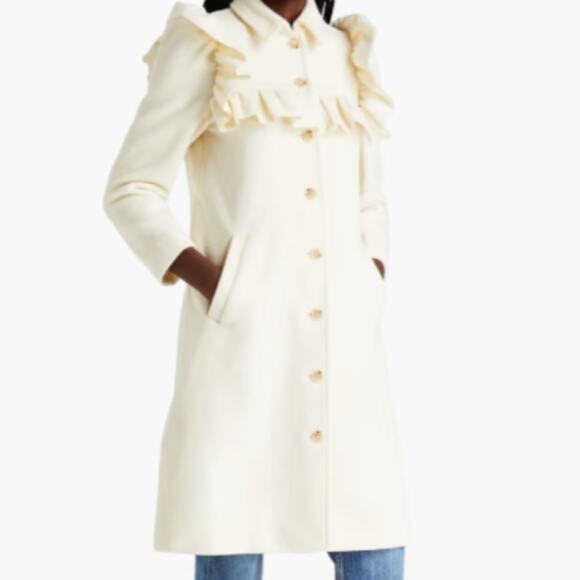 CAMI NYC Viera ruffled wool-felt coat - Picture 2 of 7